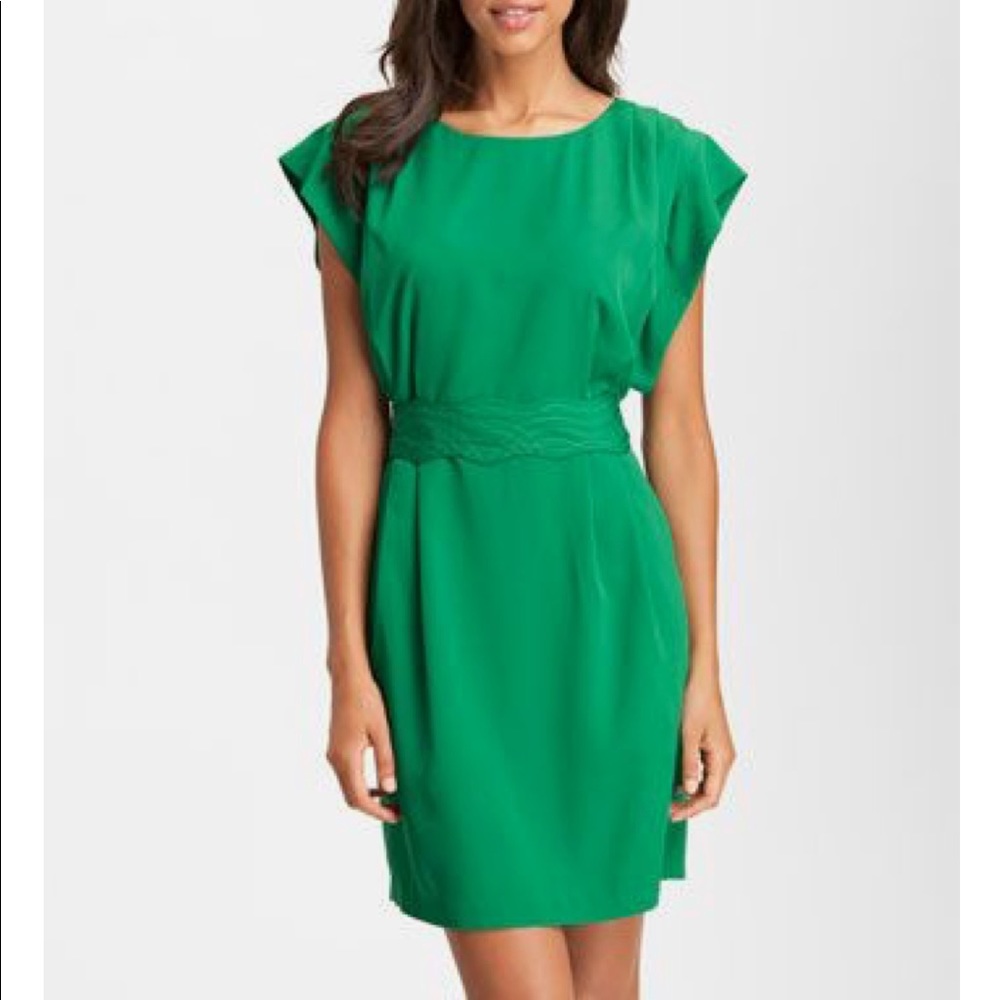 Eliza J Green Dress with Sash size 10